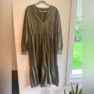 Rails Sage Green Long Sleeve Dress